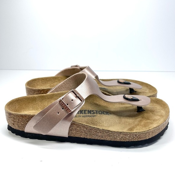 NWOT Birkenstock Sandals Women's Size 6-6.5 EU 37 Copper Gizeh Birko Flor - Picture 8 of 11